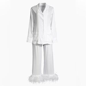 Daily Sleeper Pajamas White Size Large | bridal wedding pajamas